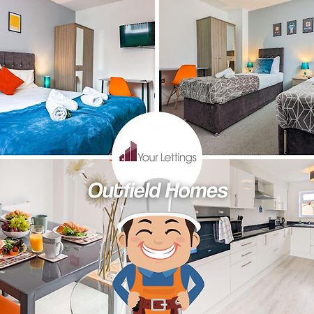 5-Bedroom Contractor House With 10 Beds Free Parking And Free Wifi - Outfield Homes By Your Lettings Short Lets & Serviced Accommodation Peterborough Zewnętrze zdjęcie